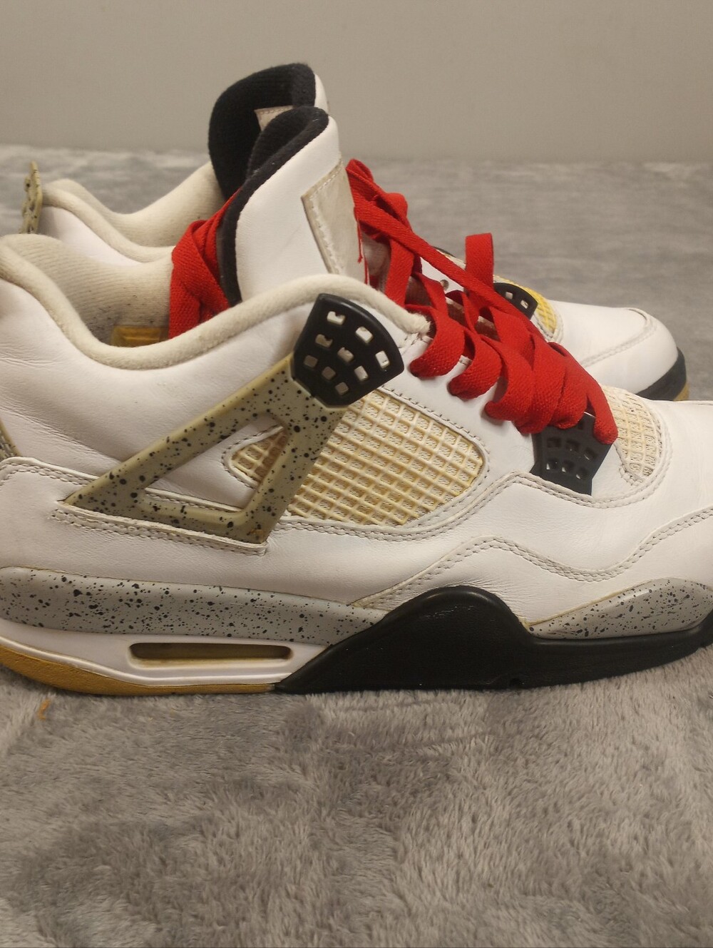 Jordan Retro Sneakers White & Red Athletic Sneakers - Casual Sport Shoes Size 10